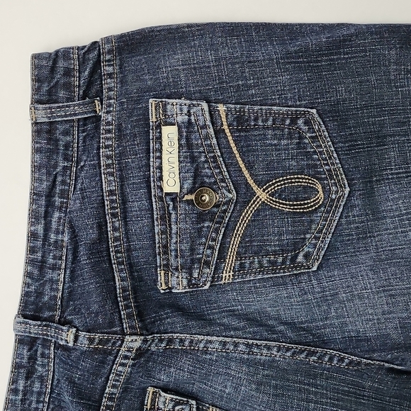 Calvin Klein Women's Denim Jeans Bootcut Double Stone Wash Blue Stretch Size 10 - Picture 8 of 15